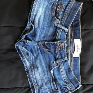 Dark wash hollister jean mini shorts size w 24